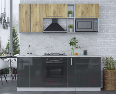 Кухонный гарнитур Интерлиния Мила Пластик 2.0