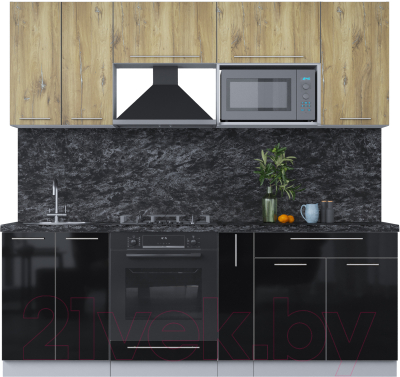 Кухонный гарнитур Интерлиния Мила Пластик 2.2 - фото