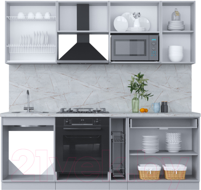 Кухонный гарнитур Интерлиния Мила Пластик 2.2