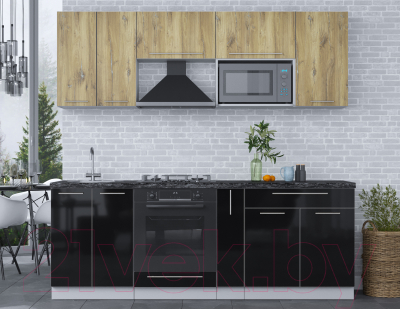 Кухонный гарнитур Интерлиния Мила Пластик 2.2