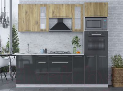 Кухонный гарнитур Интерлиния Мила Пластик 2.3