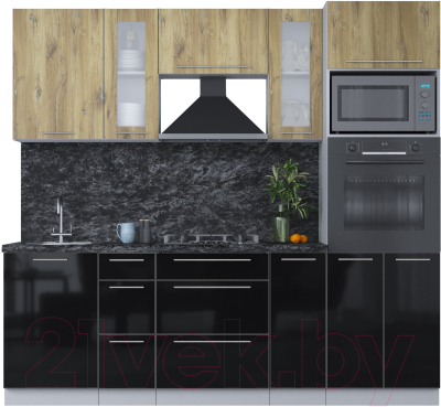 Кухонный гарнитур Интерлиния Мила Пластик 2.3 - фото