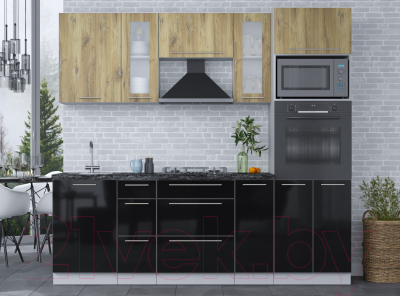 Кухонный гарнитур Интерлиния Мила Пластик 2.3