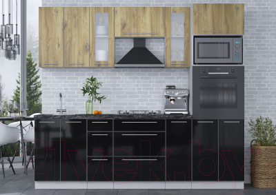 Кухонный гарнитур Интерлиния Мила Пластик 2.4