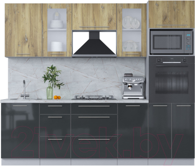 Кухонный гарнитур Интерлиния Мила Пластик 2.5 - фото