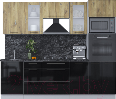 Кухонный гарнитур Интерлиния Мила Пластик 2.5 - фото