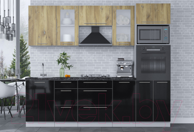 Кухонный гарнитур Интерлиния Мила Пластик 2.5