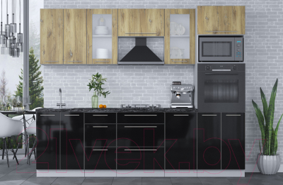 Кухонный гарнитур Интерлиния Мила Пластик 2.6