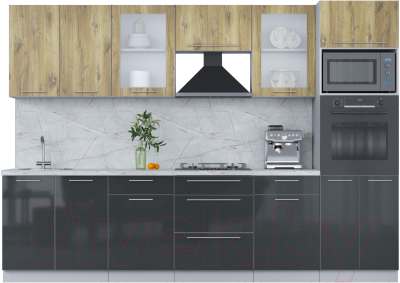 Кухонный гарнитур Интерлиния Мила Пластик 3.0 - фото