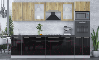 Кухонный гарнитур Интерлиния Мила Пластик 3.0