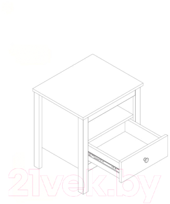 Прикроватная тумба Black Red White Loft KOM1S