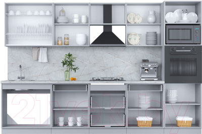 Кухонный гарнитур Интерлиния Мила Пластик 3.2