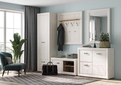 Тумба в прихожую Black Red White Malta B136-BUT1D2B