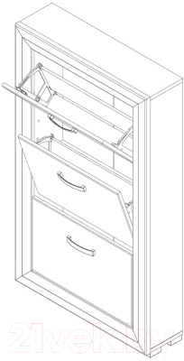 Тумба для обуви Black Red White Malta B136-BUT3B