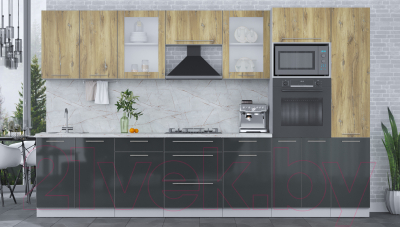 Кухонный гарнитур Интерлиния Мила Пластик 3.4