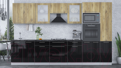 Кухонный гарнитур Интерлиния Мила Пластик 3.4