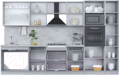 Кухонный гарнитур Интерлиния Мила Пластик 3.4