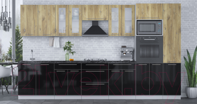 Кухонный гарнитур Интерлиния Мила Пластик 3.6