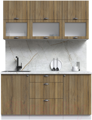 Кухонный гарнитур Интерлиния Берес 1.6Б - фото