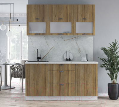 Кухонный гарнитур Интерлиния Берес 1.6Б