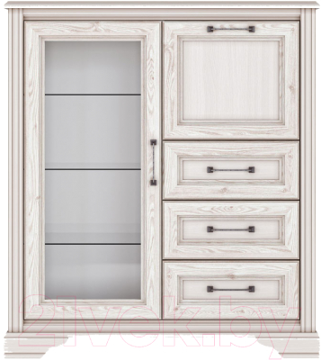 Тумба Black Red White Stylius B169-KOM1W1B3S с подсветкой - фото