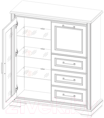 Тумба Black Red White Stylius B169-KOM1W1B3S