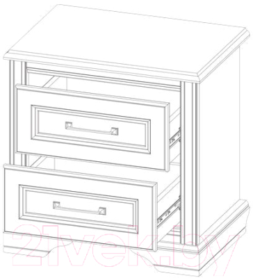 Прикроватная тумба Black Red White Stylius B169-KOM2S