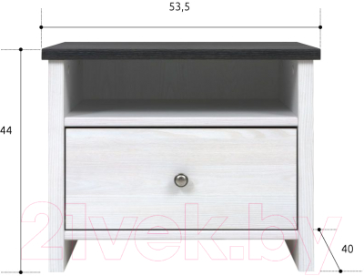 Прикроватная тумба Black Red White Порто KOM1S/50