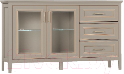 Тумба Black Red White Classic KOM2W3S с подсветкой - фото