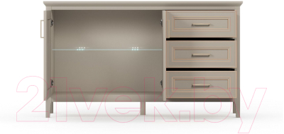 Тумба Black Red White Classic KOM2W3S с подсветкой