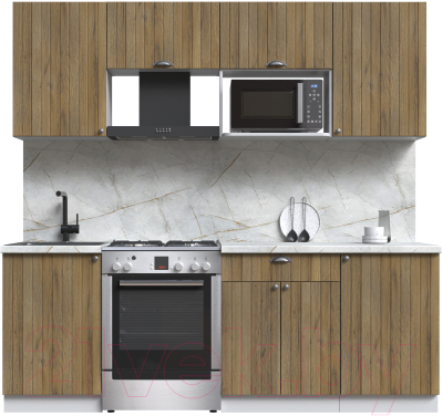 Кухонный гарнитур Интерлиния Берес 2.2В - фото