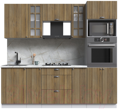 Кухонный гарнитур Интерлиния Берес 2.3В - фото