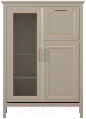 Тумба Black Red White Classic KOM1W1D1B - фото