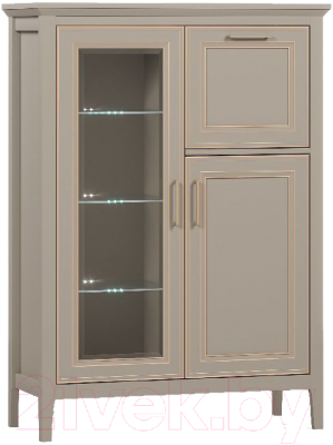 Тумба Black Red White Classic KOM1W1D1B с подсветкой - фото