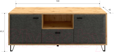 Тумба Black Red White Grace RTV2D1S