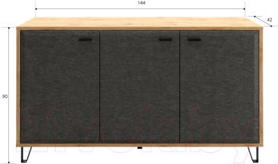 Тумба Black Red White Grace KOM3D