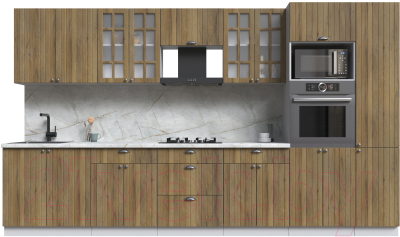 Кухонный гарнитур Интерлиния Берес 3.4В - фото