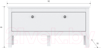 Тумба в прихожую Black Red White Ewa KOM1K/90