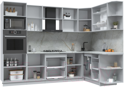 Кухонный гарнитур Интерлиния Берес 1.68x2.8 ВТ правая