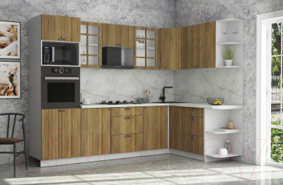 Кухонный гарнитур Интерлиния Берес 1.68x2.8 ВТ правая