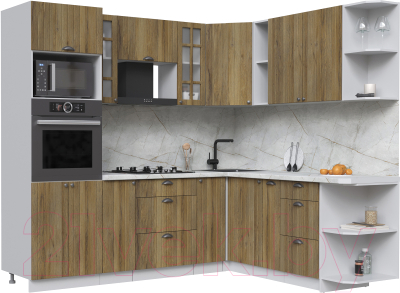 Кухонный гарнитур Интерлиния Берес 1.88x2.4 ВТ правая - фото