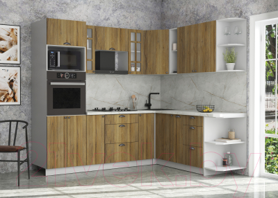 Кухонный гарнитур Интерлиния Берес 1.88x2.4 ВТ правая