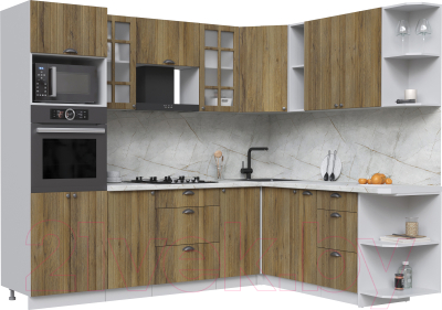 Кухонный гарнитур Интерлиния Берес 1.88x2.6 ВТ правая - фото