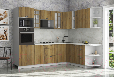 Кухонный гарнитур Интерлиния Берес 1.88x2.6 ВТ правая