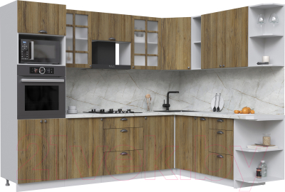 Кухонный гарнитур Интерлиния Берес 1.88x2.8 ВТ правая - фото