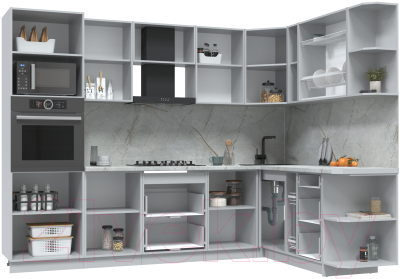 Кухонный гарнитур Интерлиния Берес 1.88x2.8 ВТ правая