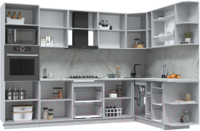 Кухонный гарнитур Интерлиния Берес 1.88x3.0 ВТ правая