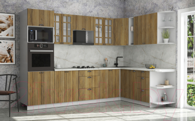 Кухонный гарнитур Интерлиния Берес 1.88x3.0 ВТ правая