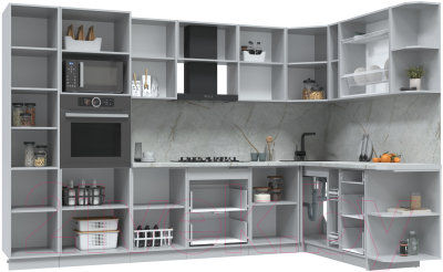 Кухонный гарнитур Интерлиния Берес 1.88x3.2 ВТ правая