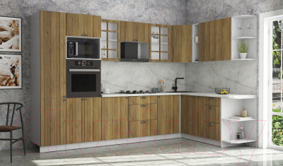 Кухонный гарнитур Интерлиния Берес 1.88x3.2 ВТ правая